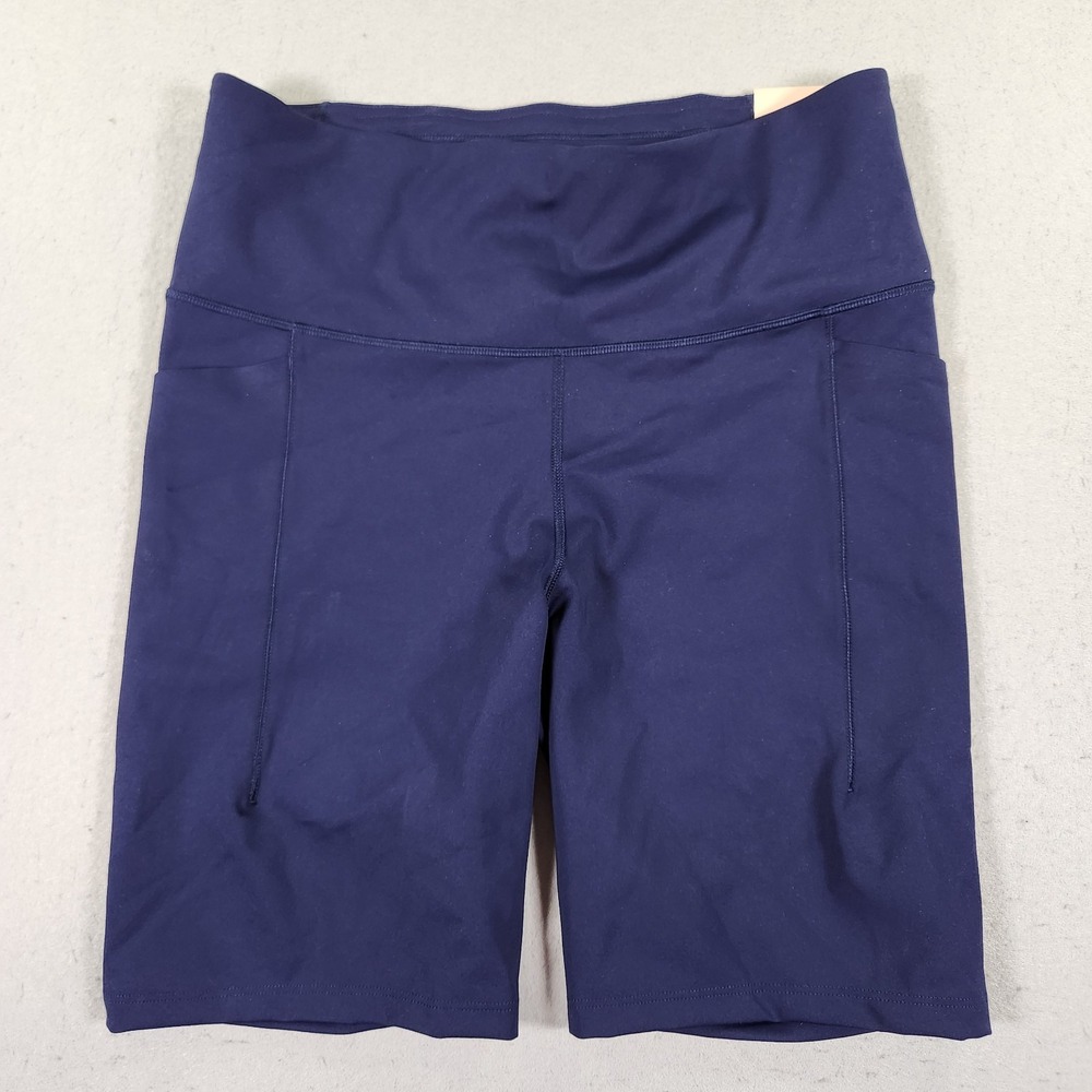 CALIA Womens 7" Powermove High Rise Bike Shorts Size Medium Blue New